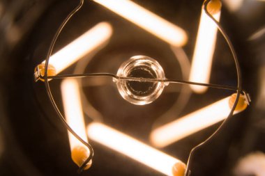 LED lambanın makro yakın plan görüntüsü.