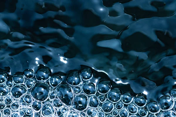 Pęcherzyki Wody Bliska Kranówka Ekstremalne Makro Zbliżenie Kranówka Wysokiej Jakości — Zdjęcie stockowe