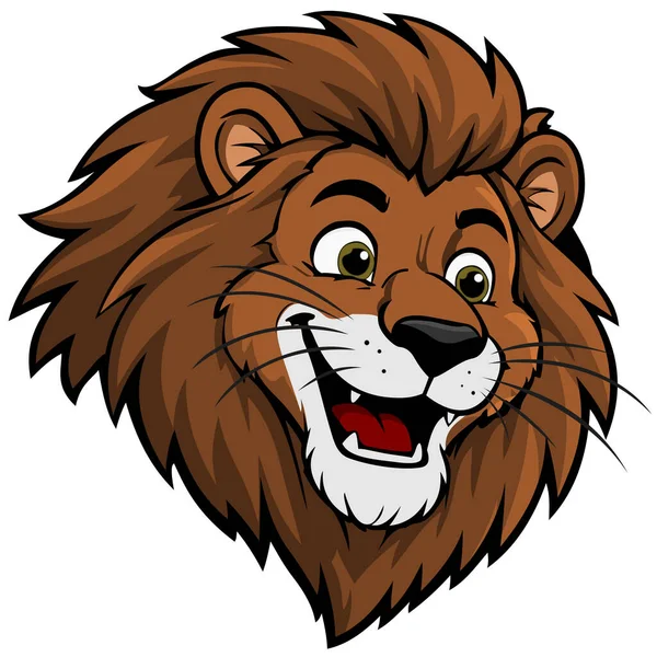 Çizgi film aslan kafasının vektör çizimi