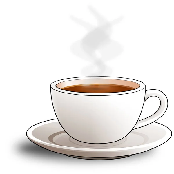 Bir fincan sıcak kahve.