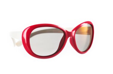 Kırmızı ve beyaz gözlük.