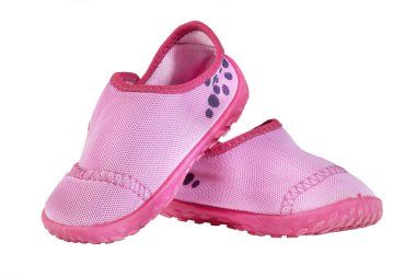 beyaz izole kız ayakkabıları.