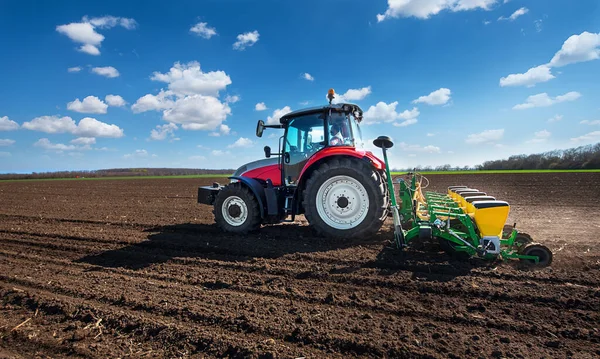 Jordbruksmaskiner Sådd Traktor — Stockfoto