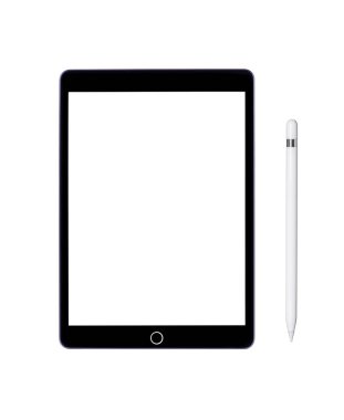 Varna, Bulgaristan - 5 Aralık 2020: Apple açılış konuşması 2019. Açılış konuşmasından sonra Apple 'ın web sitesinde ekran göründü. Apple iPad (8. Nesil)