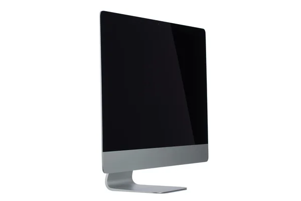 Moderno monitor de ordenador con pantalla negra . — Foto de Stock