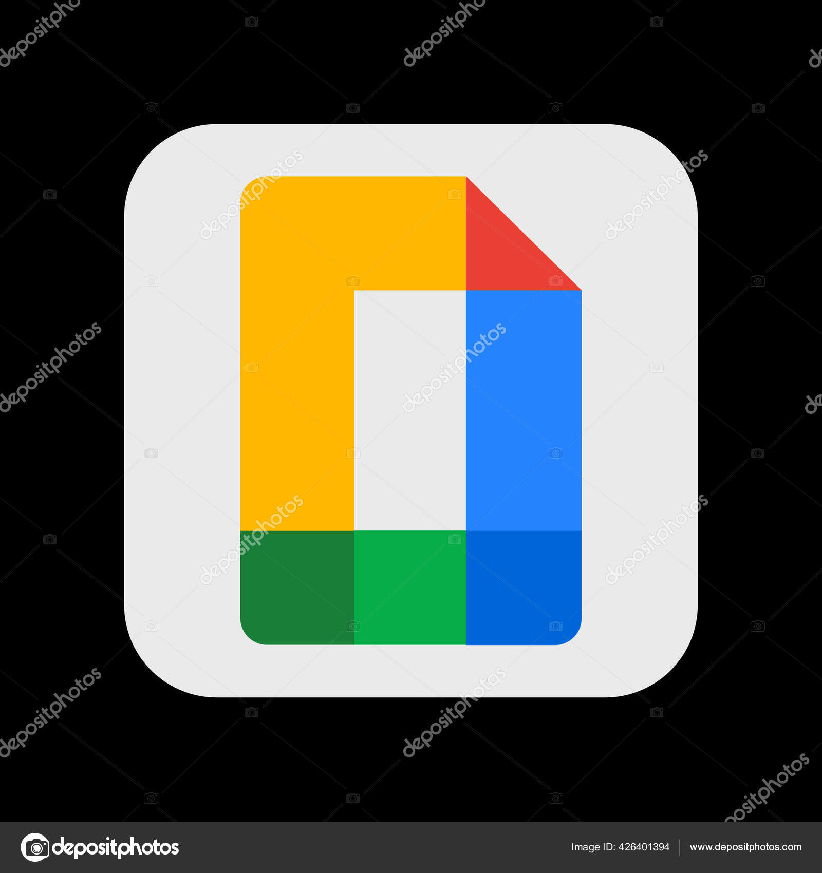 Rectangle Google Docs Logo App Icon Stock Vector by ©GarnoStudio 426401394