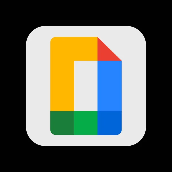 Rectangle Google Docs Logo App Icon — Stock Vector