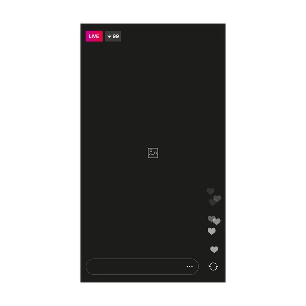 Sosyal Medya Instagram Canlı Uygulama Arayüzü Kavramı