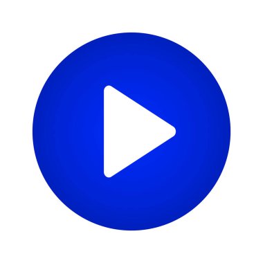 Mavi Gradyan Çember Şeklinde Simge Çal. Düğme çal. Vektör İllüstrasyonu