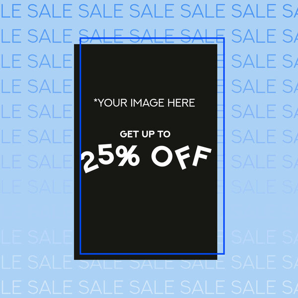 Sale Boho social media template. Post with placeholder