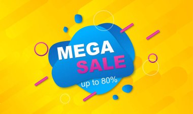 Mega Satış gradyan sarı afiş Arkaplanı