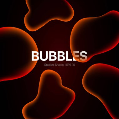 Gradyan Şekilleri ile Bubble Soyut Arkaplanı