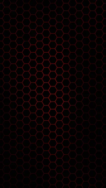 Історія Dark Hexagon Background with Red Flash Light — стоковий вектор