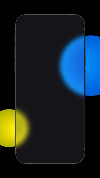 Стеклянный морфизм Смартфон Wireframe Screen с размытыми формами — стоковый вектор