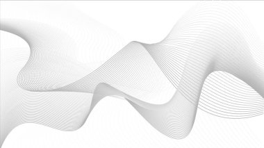 Soyut Birleşme Dalgası Beyaz Çizgi Arkaplanı