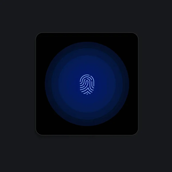 Vingerafdruk Touch ID Digitale Widget. UI Vector Illustratie — Stockvector