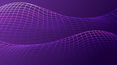 Violet Arkaplanda Dalgalı Ağ