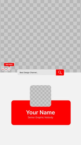 Modelo de interface de usuário vertical branco e vermelho para mídias sociais. Coloque o seu logotipo e cabeçalho sob fundo — Vetor de Stock