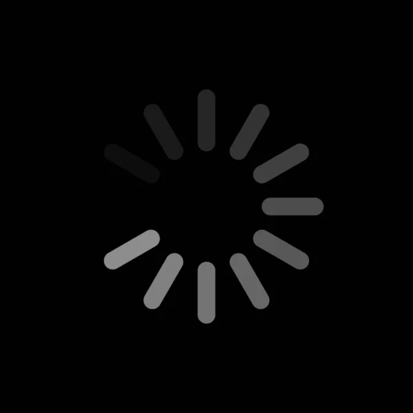 Icono de actualización de luz sobre fondo oscuro. Cargando en progreso Signo — Vector de stock