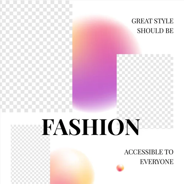 Modèle de message de mode avec fond transparent — Image vectorielle