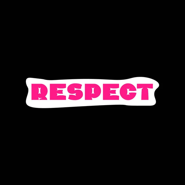 LGBTQIA sticker. Respect. Geïsoleerde stromende label. Roze zin op witte achtergrond — Stockvector