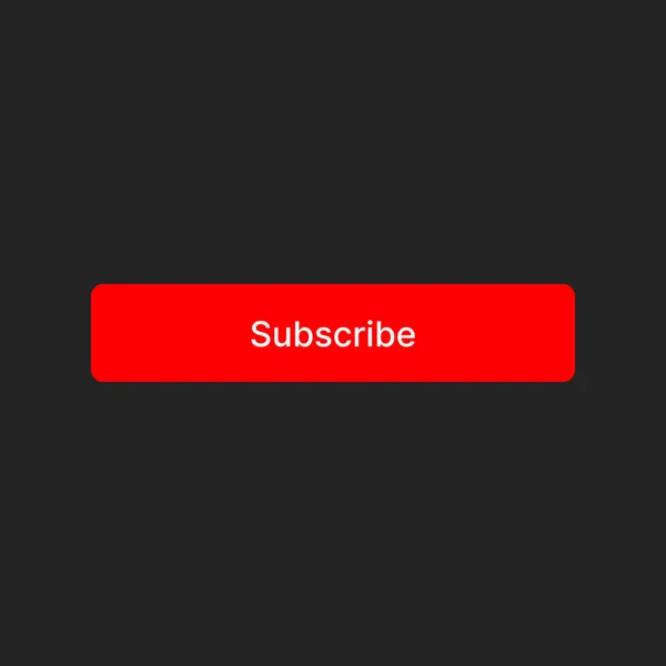 Red Rectangular Subscribe button on Transparent Background — 스톡 벡터