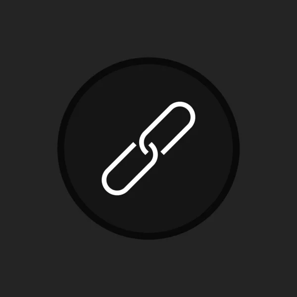 Zwarte en witte ketting Link pictogram — Stockvector