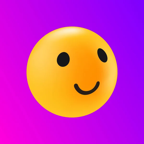 Wajah Senyum Emoticon Positif Terisolasi Inggris Simple Reactions Social Media - Stok Vektor