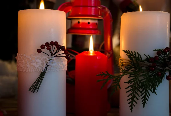 Año nuevo velas luz —  Fotos de Stock