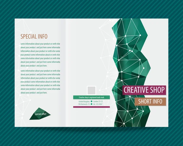 Ontwerp voor driebladige brochure — Stockvector