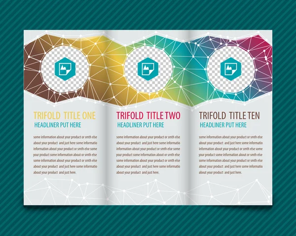 Design for trifold brochure — Stock Vector