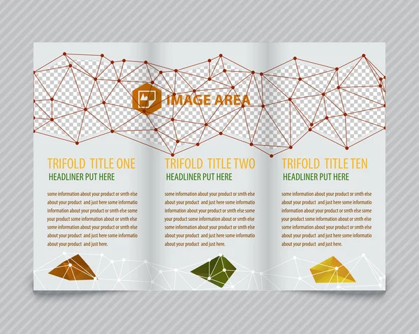 Diseño para folleto triple — Vector de stock