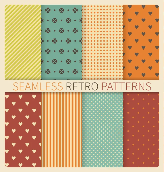 Geometric seamless patterns — Stock Vector