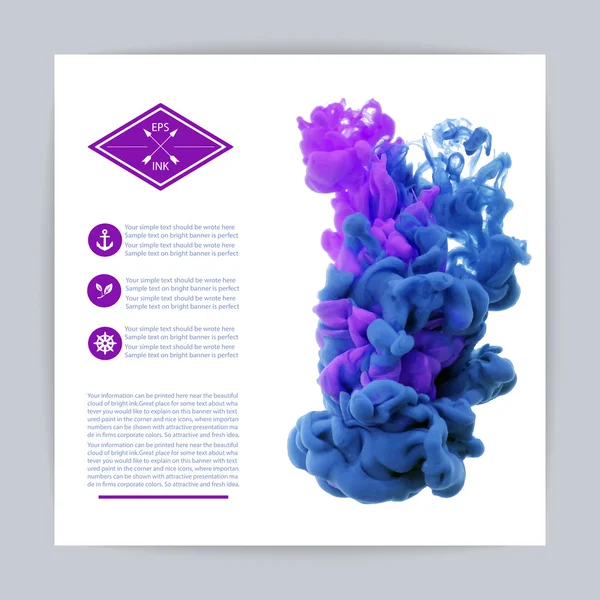 Suda dönen mavi mürekkep