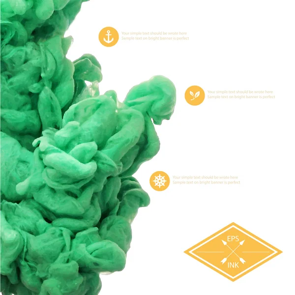 suyla dönen mürekkep.