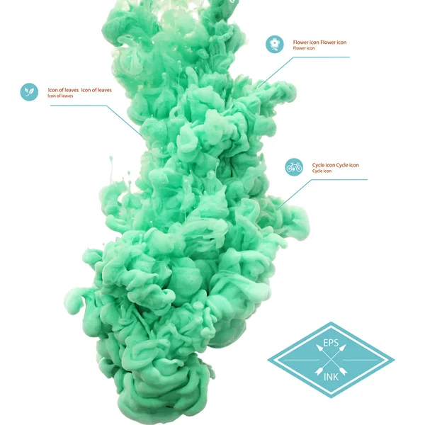 Suda dönen mavi mürekkep