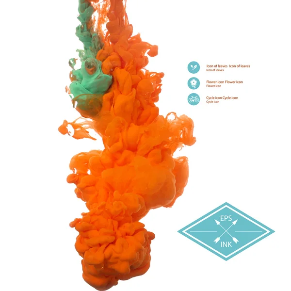 suyla dönen mürekkep.