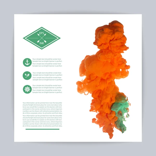 Suda dönen turuncu mürekkep