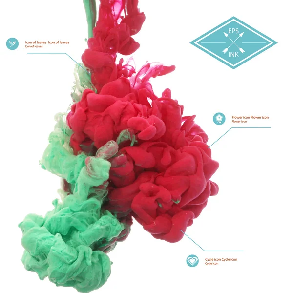 suyla dönen mürekkep.