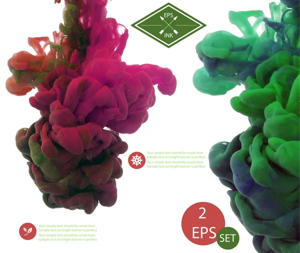 Suda dönen mürekkep bulutlar.