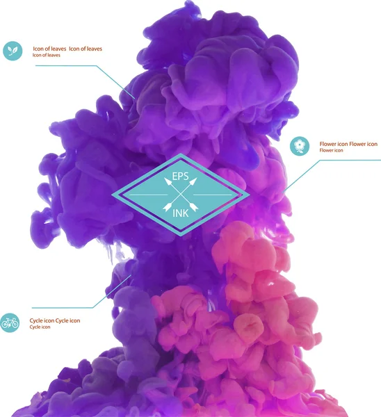 suyla dönen mürekkep.