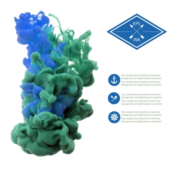 Beyaz mavi mürekkep.