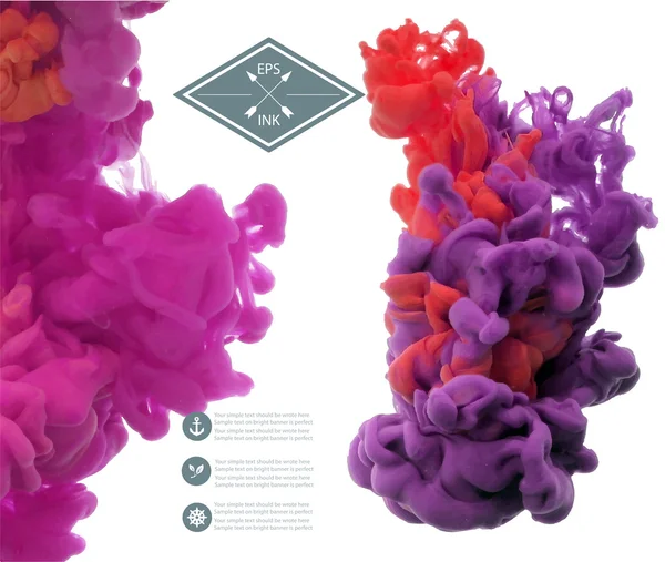 Mor mürekkep suda dönen