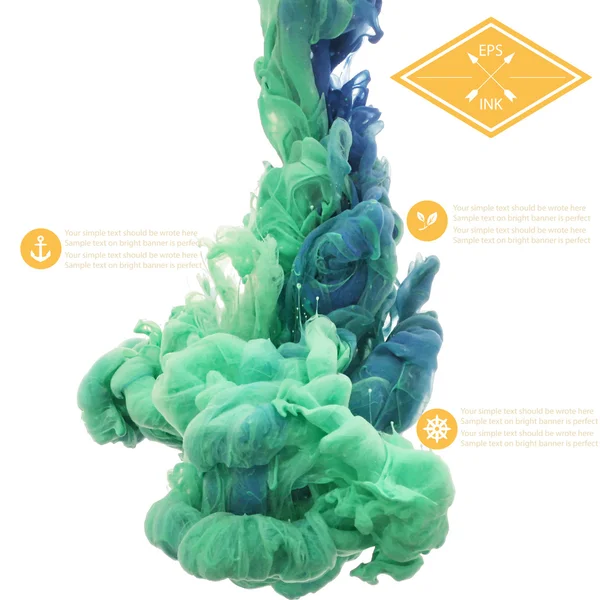 suyla dönen mürekkep.