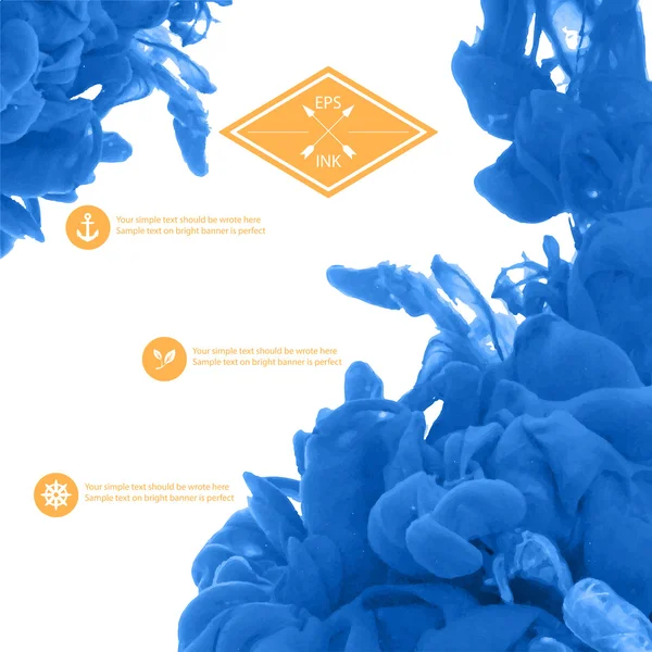 Tinta a rodar na água —  Vetores de Stock