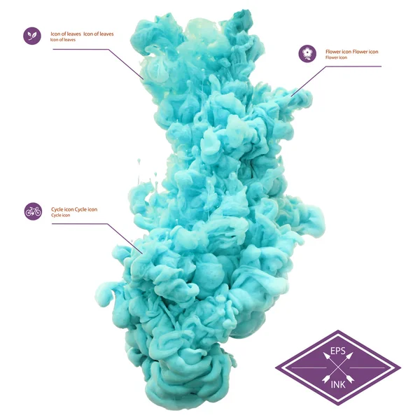 Suda dönen mavi mürekkep