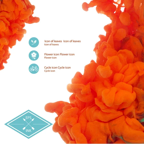 suyla dönen mürekkep.