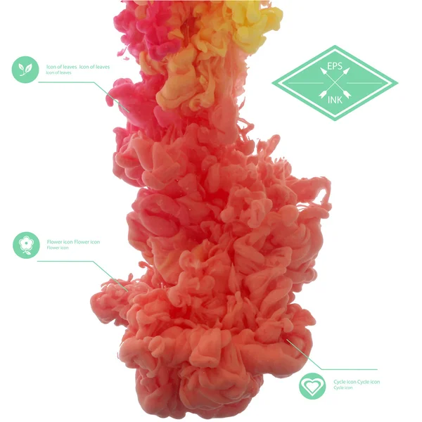 Tinta arremolinada en agua — Archivo Imágenes Vectoriales