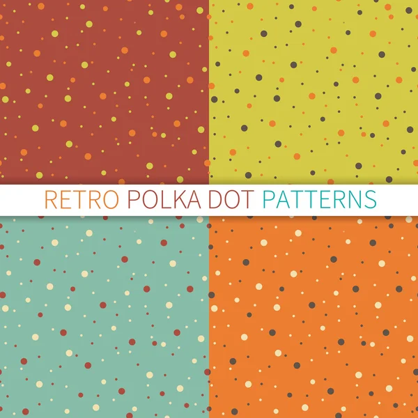 Seamless polka dot patterns — Stock Vector