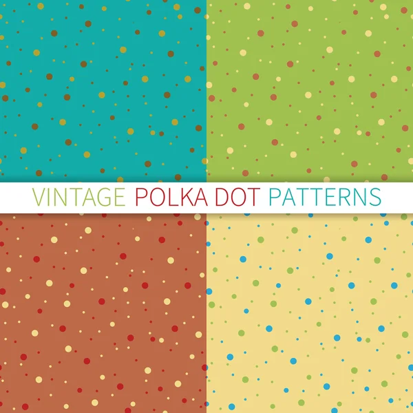 Seamless polka dot patterns — Stock Vector